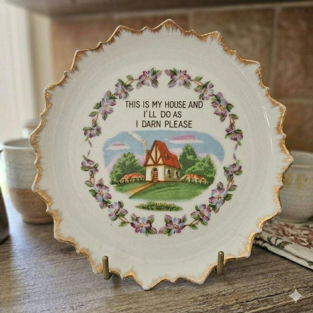 Vintage Snarky Humor Davar Originals Japan Plate